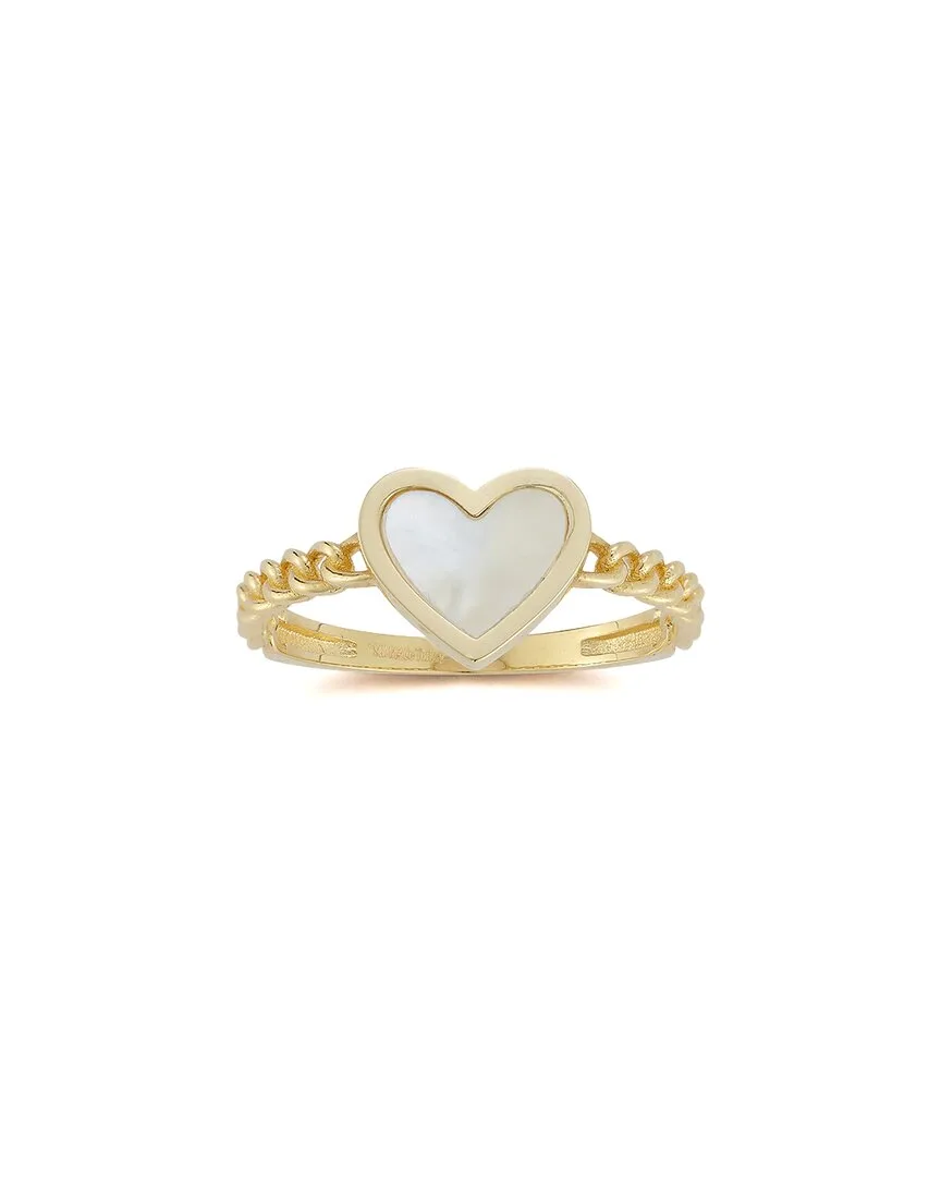 14K Pearl Heart Ring by Ember Fine Jewelry