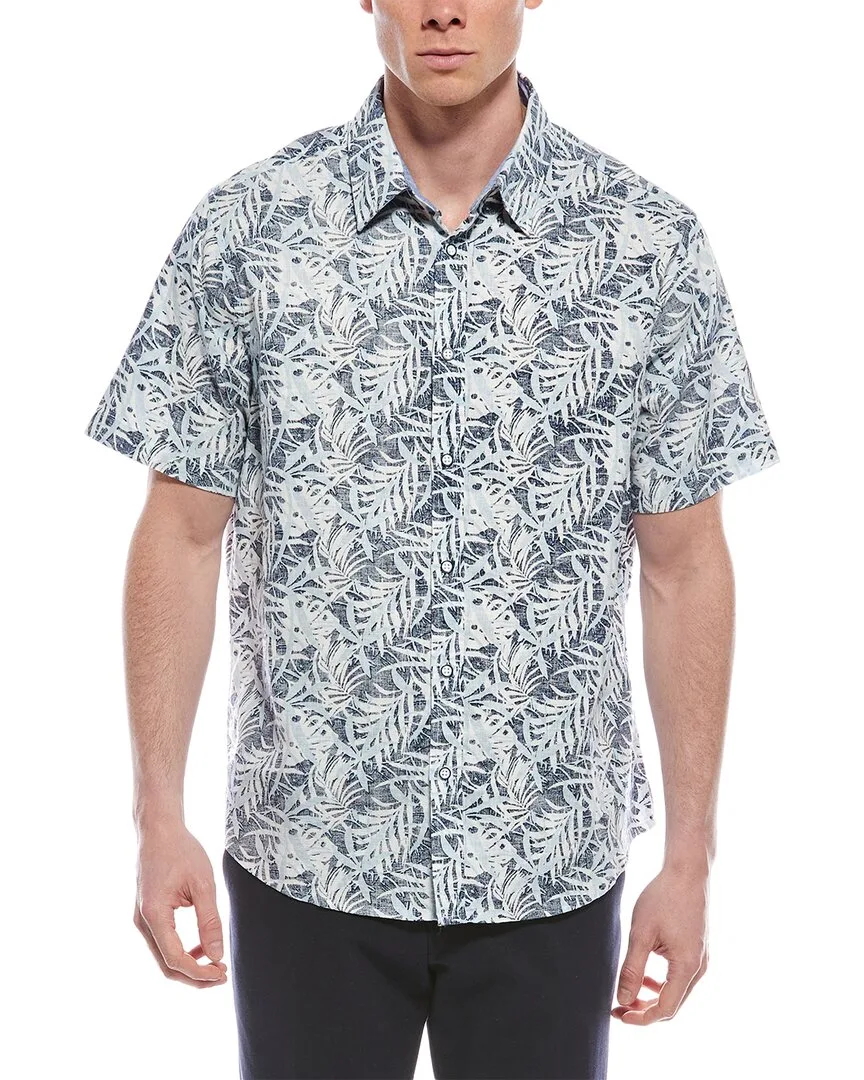 Tropical Linen-Blend Shirt by Report