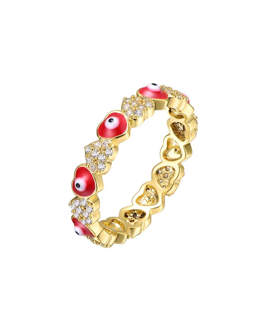 14K Plated Cz Eyeball Ring by Rachel Glauber