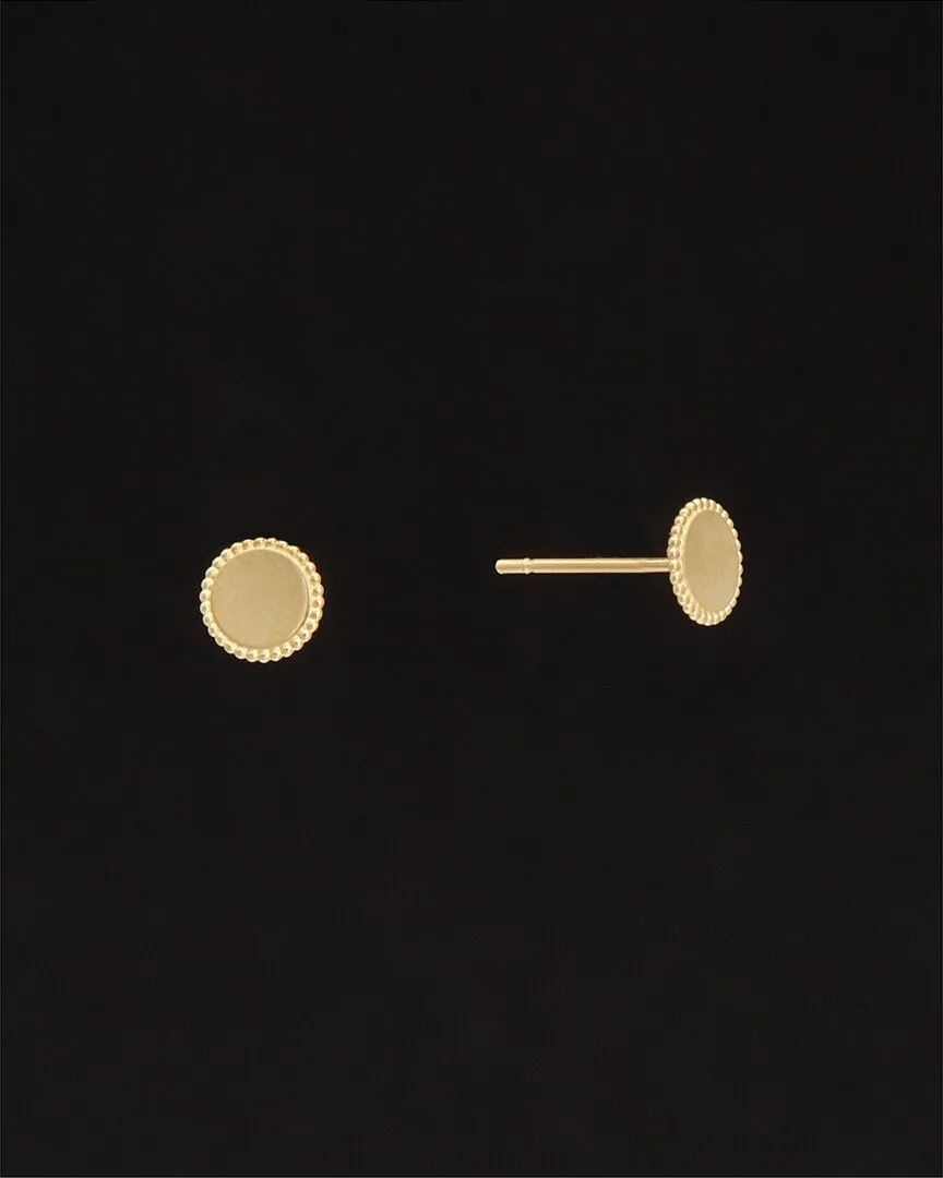 14K Italian Gold Disc Studs by Italian Gold