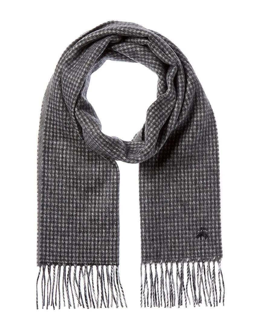 Houndstooth Wool & Cashmere-Blend Scarf by Brooks Brothers