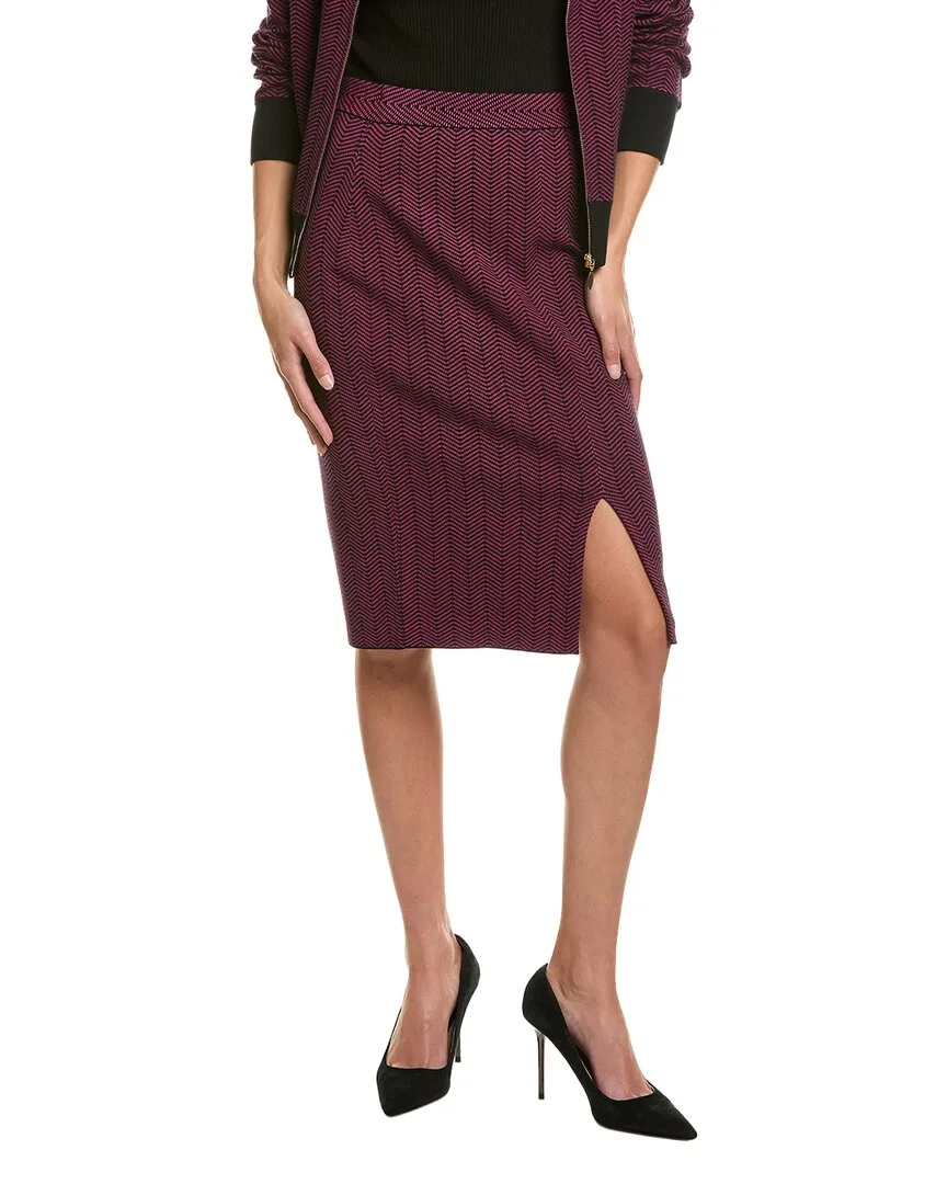 Herringbone Tweed Knit Skirt