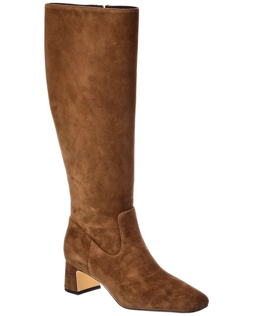 Simona Zip Suede Knee-High Boot