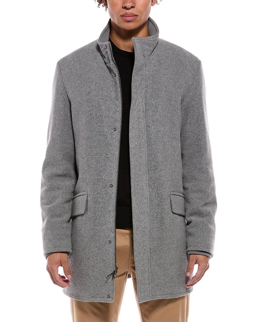 Signature Stand Collar Wool-Blend Bomber Coat