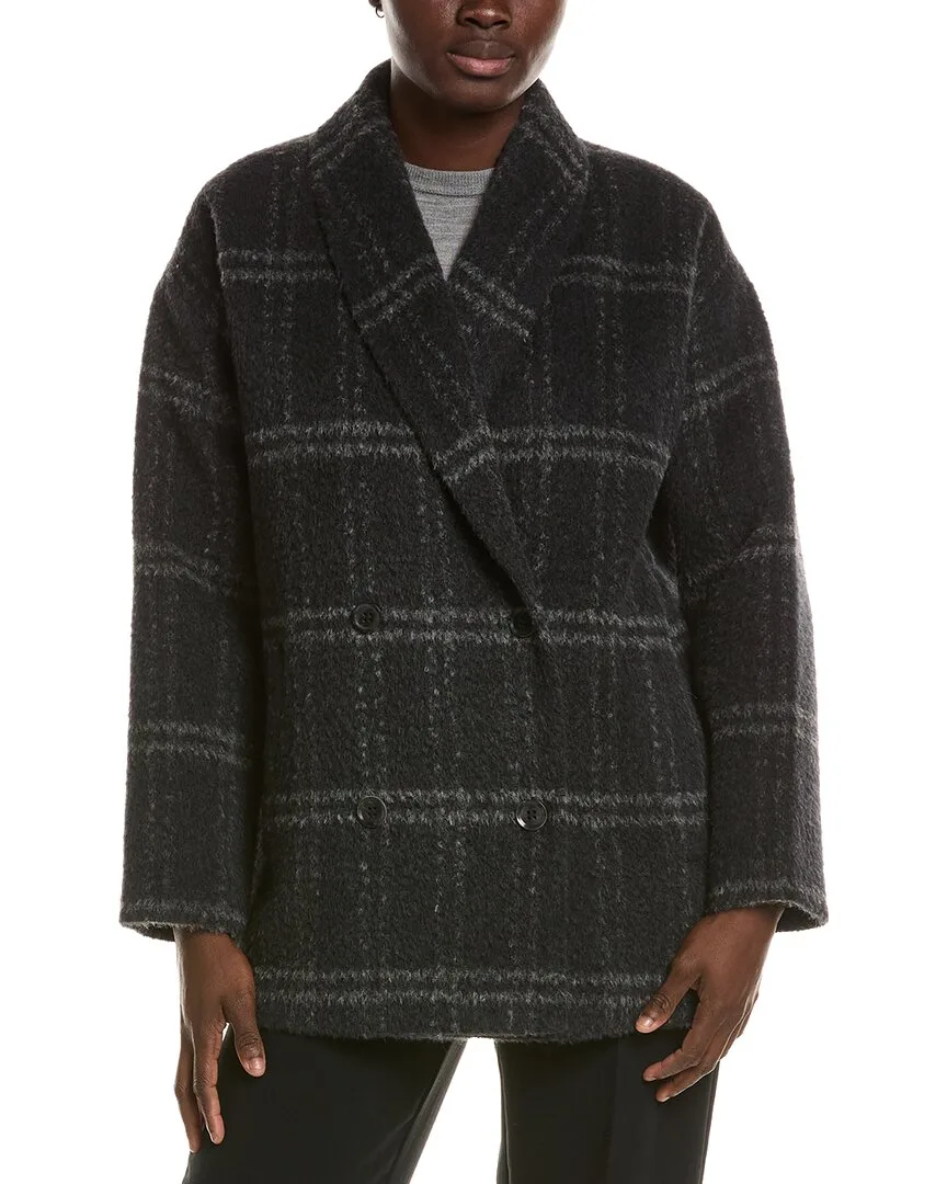 Alpaca & Wool-Blend Shawl Collar Coat