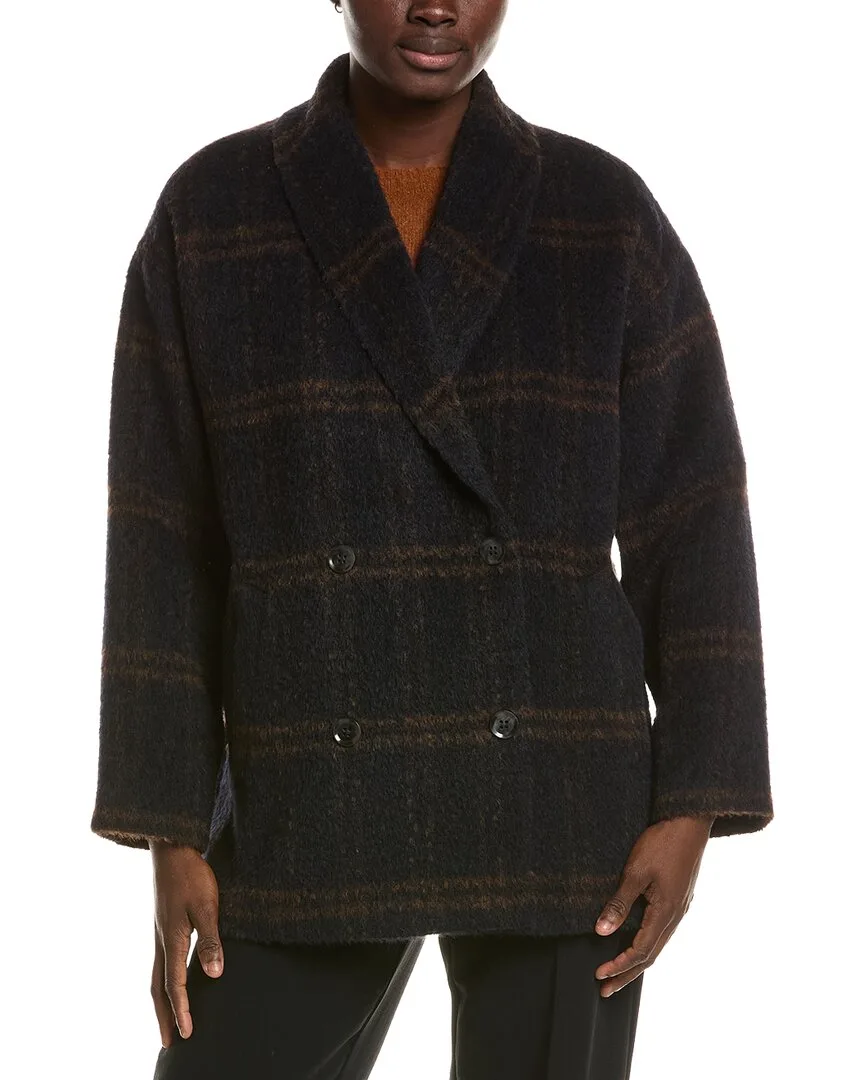 Alpaca & Wool-Blend Shawl Collar Coat