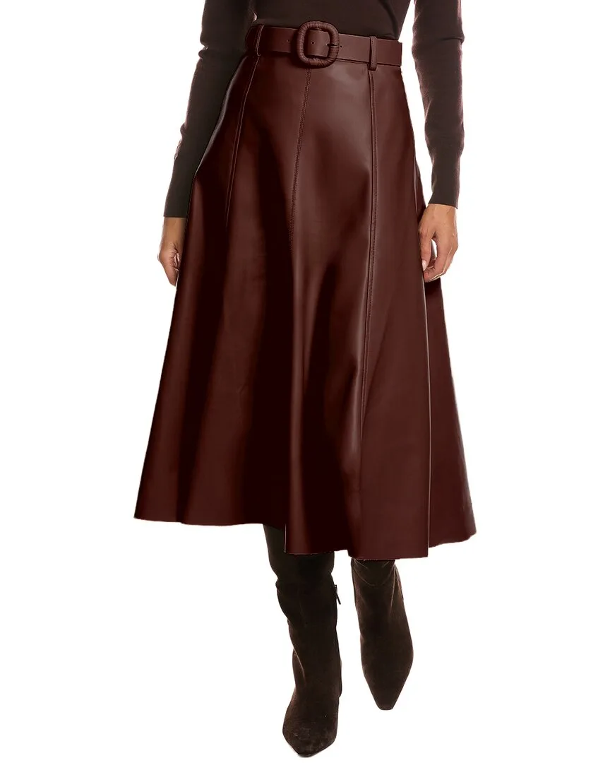 Stella + Lorenzo Belted A-Line Skirt by Stella  Lorenzo