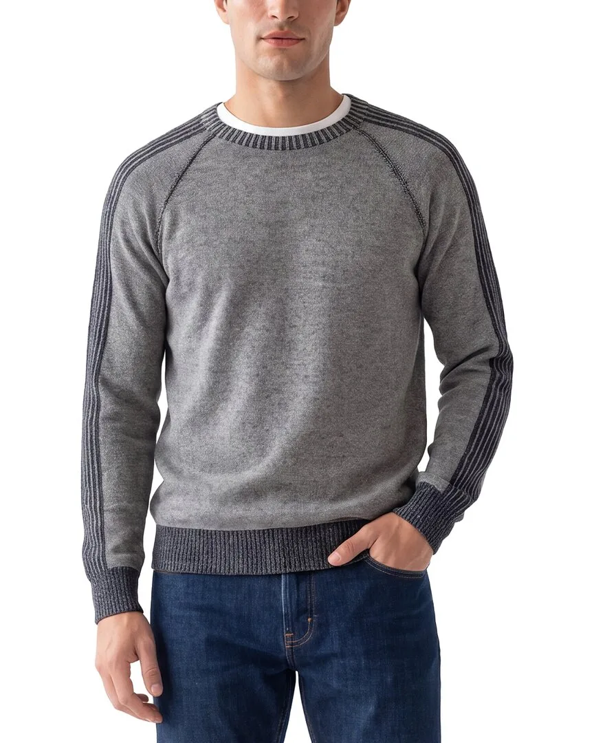 Reverse Wool & Cashmere-Blend Crewneck Sweater by Raffi