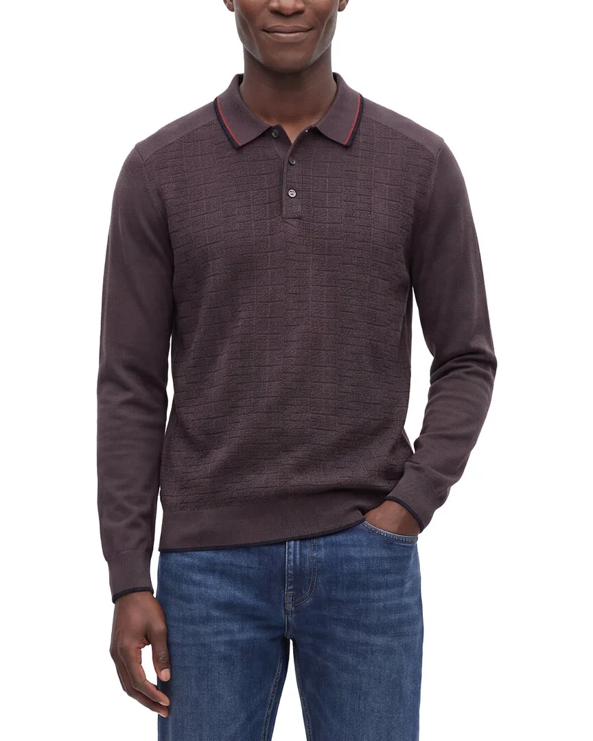 Jacquard Polo Sweater by Raffi