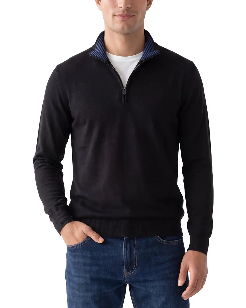 Jersey 1/4-Zip Mock Neck Sweater