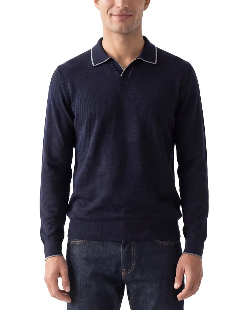 Johnny Collar Silk-Blend Polo Shirt by Raffi
