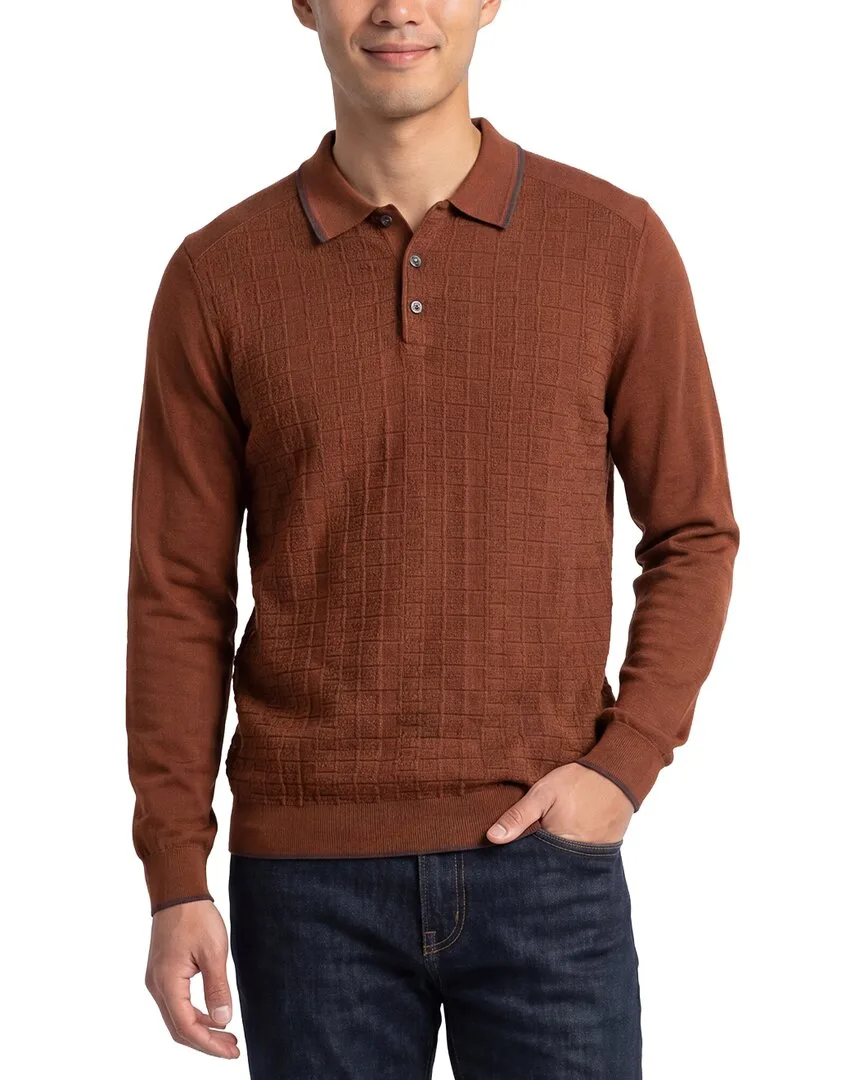 Jacquard Polo Sweater by Raffi