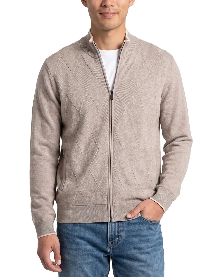Jacquard Zip Wool & Cashmere-Blend Jacket by Raffi