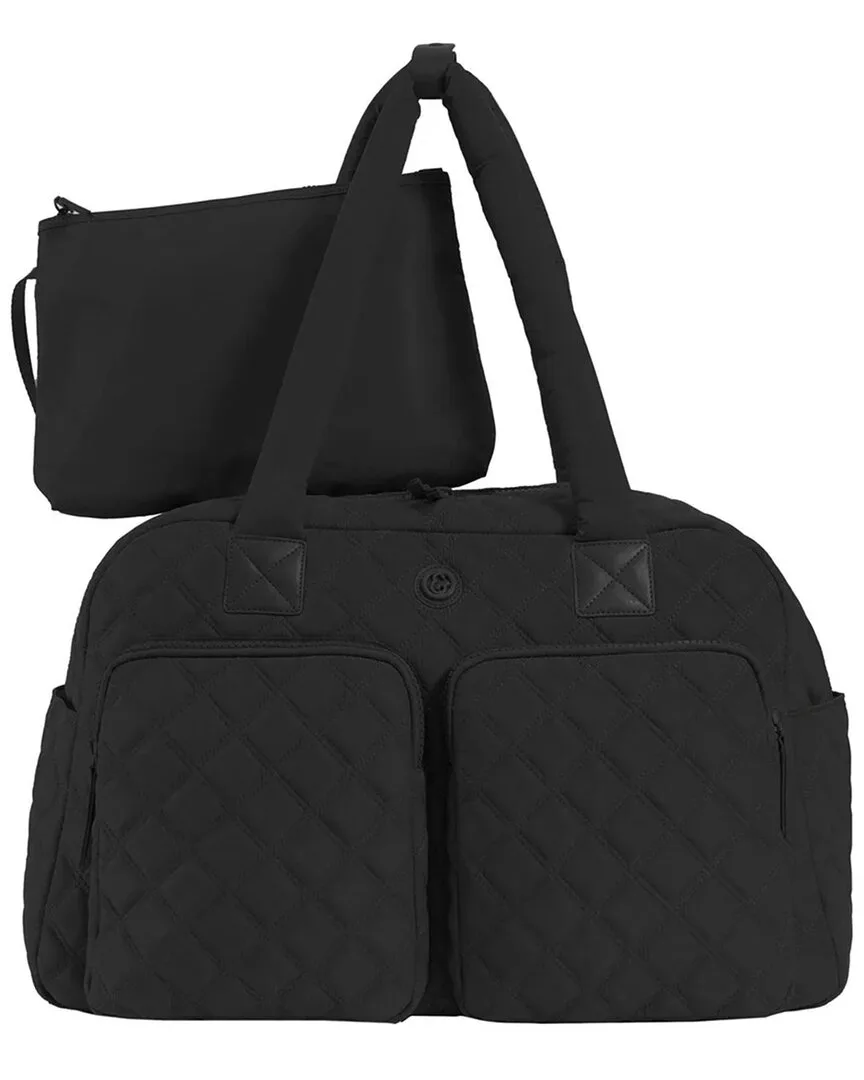 Two Pocket Diamond Quilted 22In Duffel Bag by Joan & David