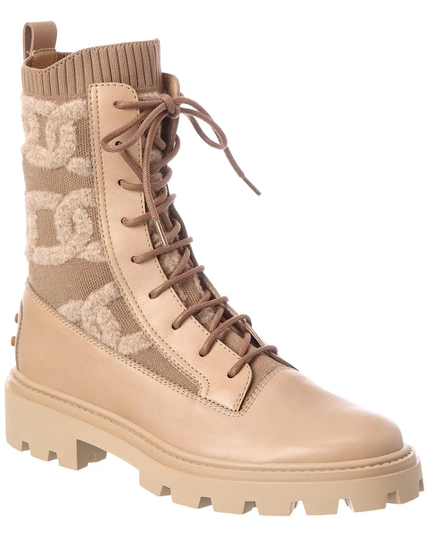Knit & Leather Boot