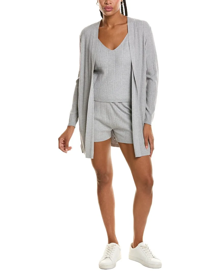 3pc Azalea Ribbed Short Set by 525 America