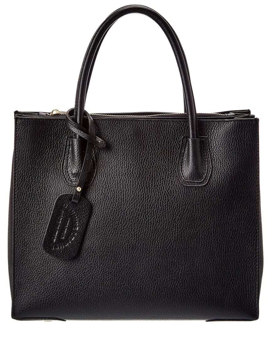 Italian Leather Top Handle Tote by Italian Leather