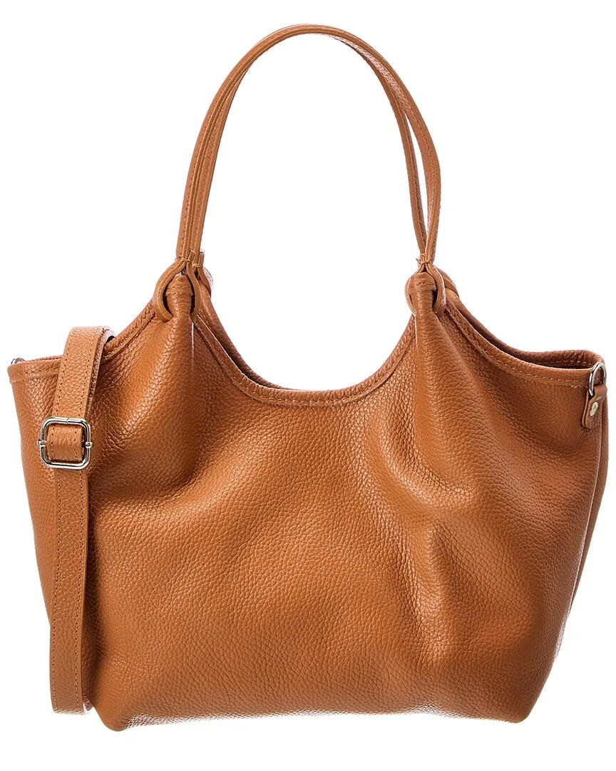 Italian Leather Top Handle Tote by Italian Leather