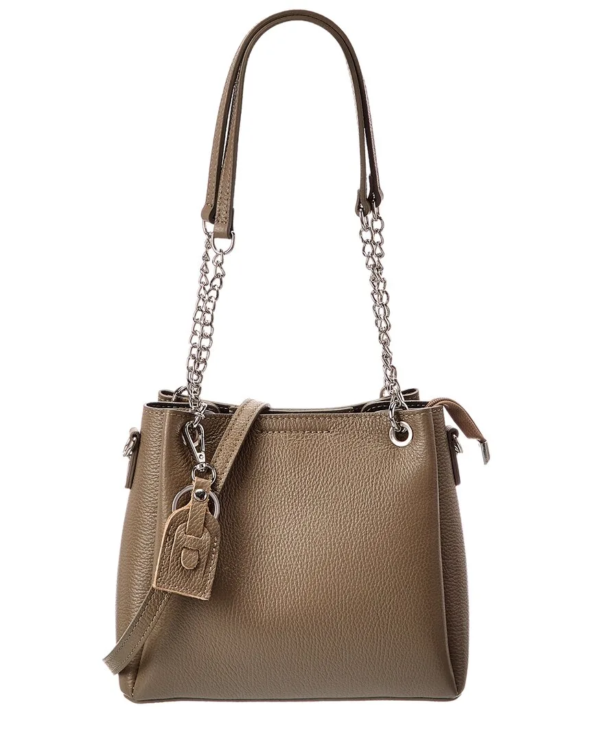 Italian Leather Top Handle Tote by Italian Leather