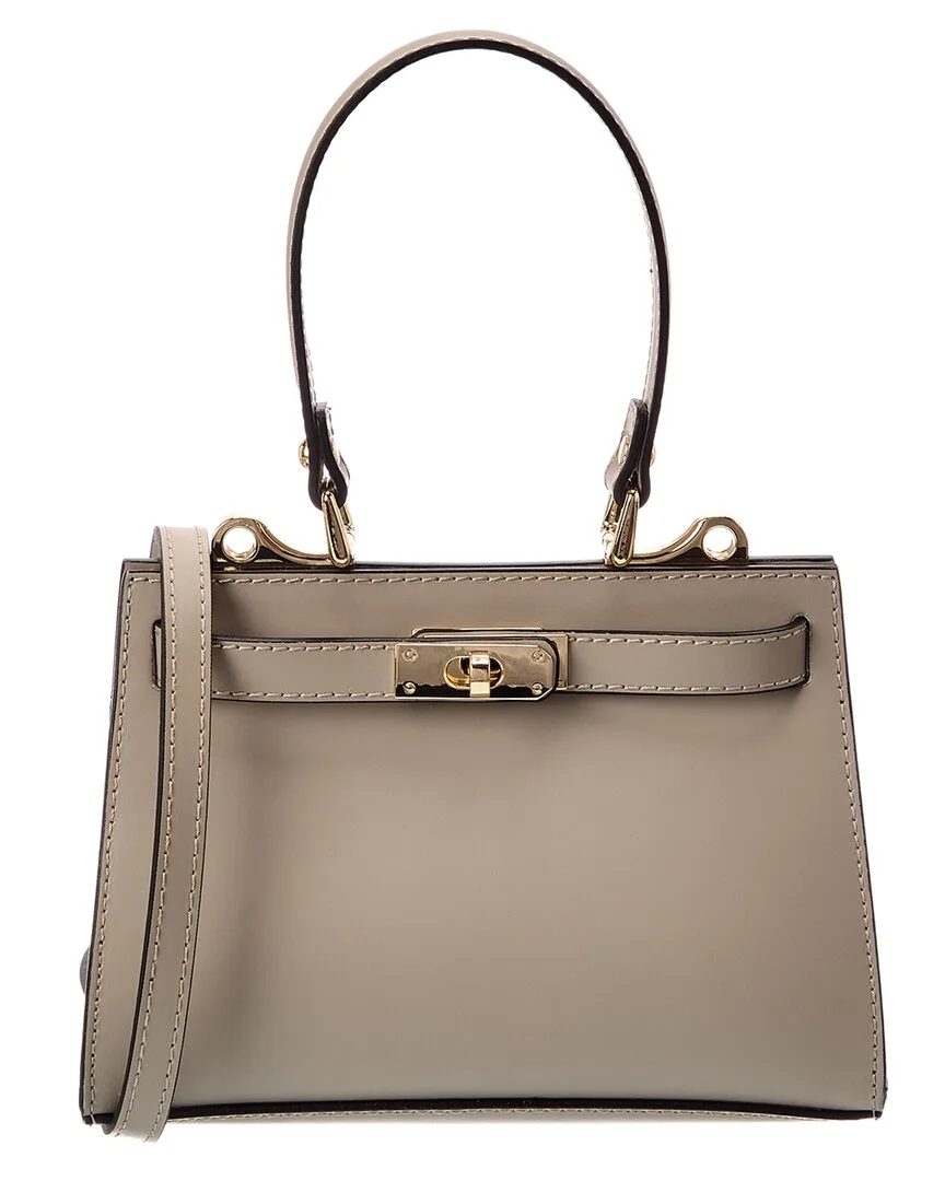 Italian Leather Top Handle Tote by Italian Leather
