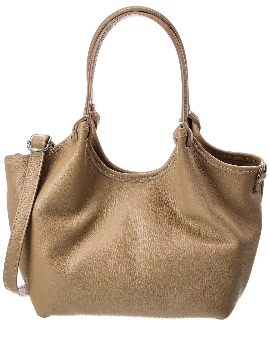 Italian Leather Top Handle Tote by Italian Leather