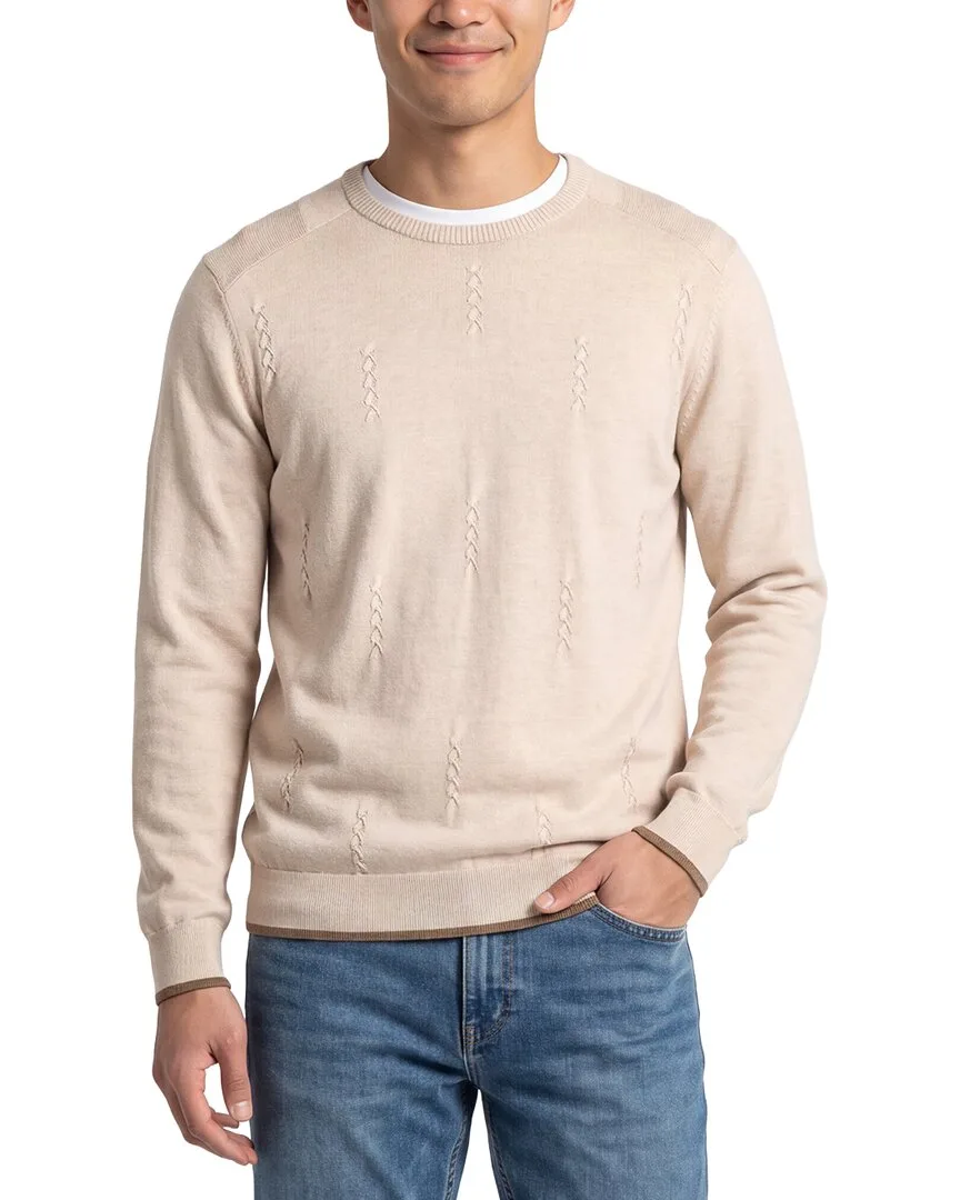 Leaf Pattern Crewneck Sweater