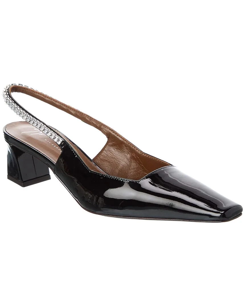 Brenda 45 Patent Slingback Pump by Giuseppe Zanotti