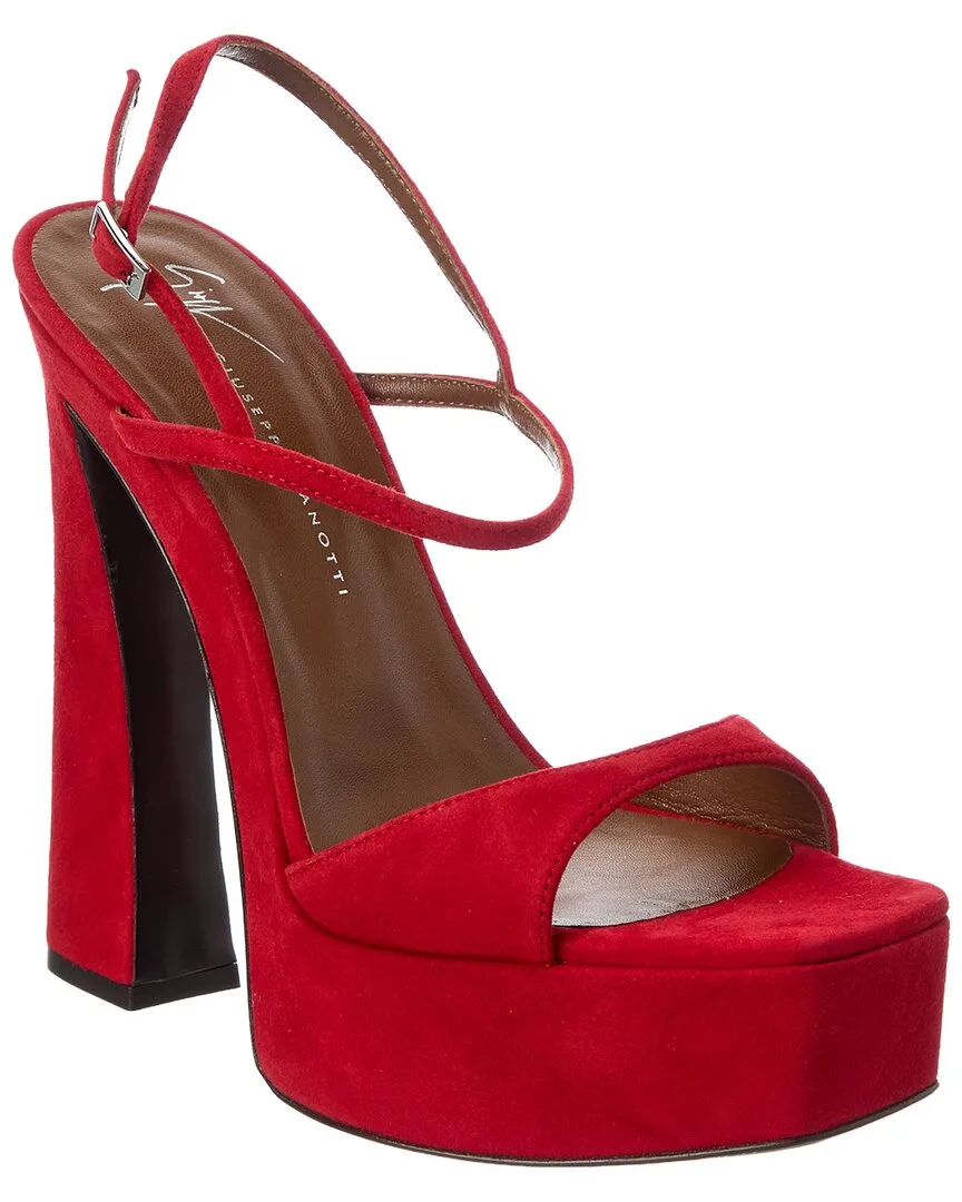 Destino 100 Suede Platform Sandal by Giuseppe Zanotti