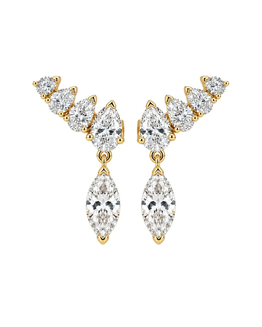 14K 3.22 ct. tw. Lab-Grown Diamond Climber Earrings