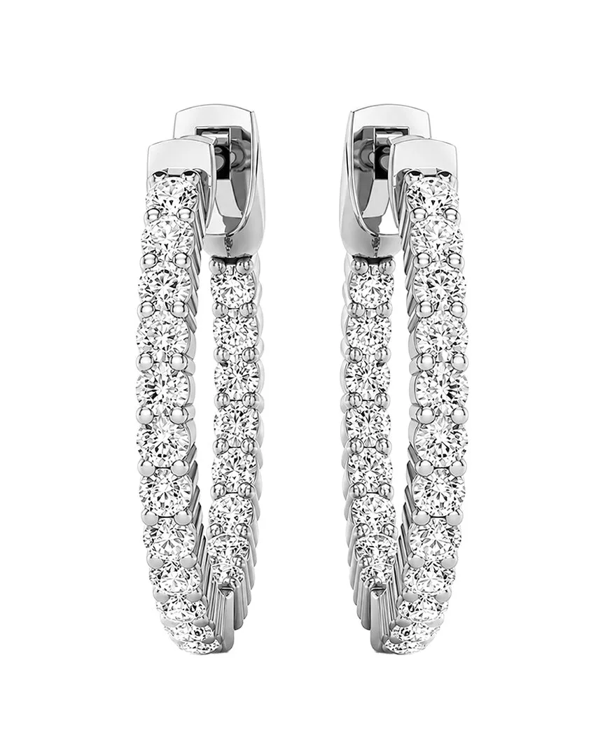 14K 0.64 ct. tw. Lab-Grown Diamond Hoop Earrings
