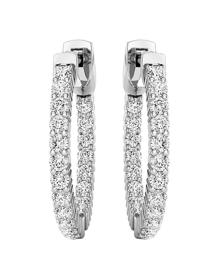 14K 5.46 ct. tw. Lab-Grown Diamond Hoop Earrings