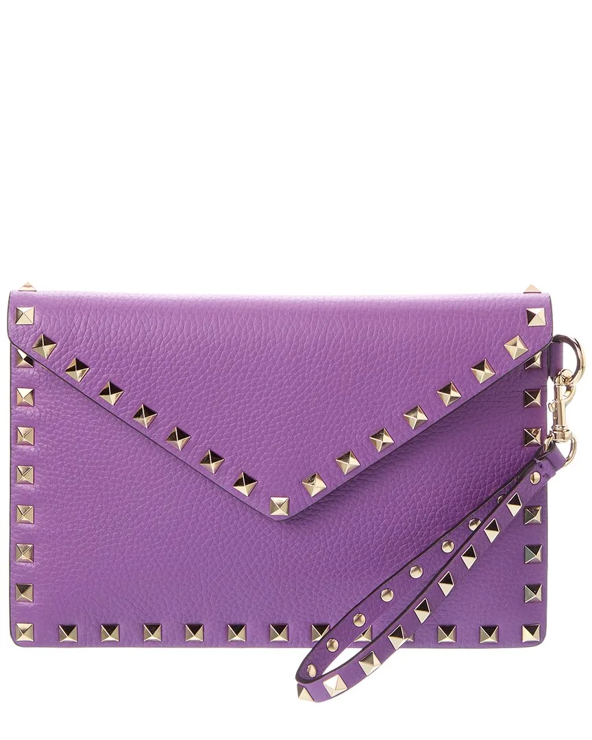 Rockstud Grainy Leather Pouch by Valentino