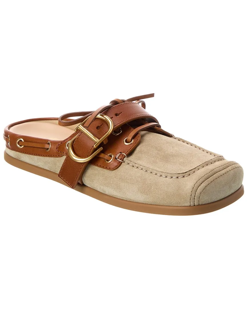 Voile Suede & Leather Mule by Dior