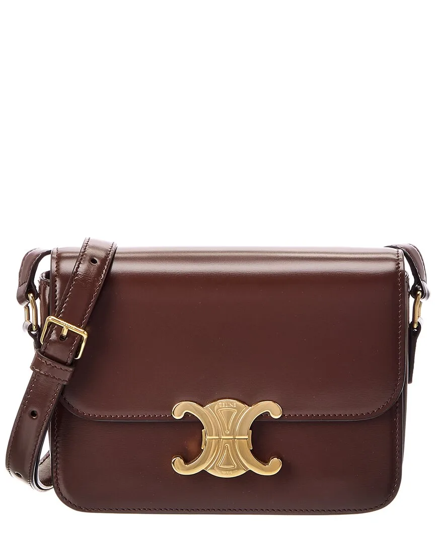 Teen Triomphe Leather Shoulder Bag by Celine