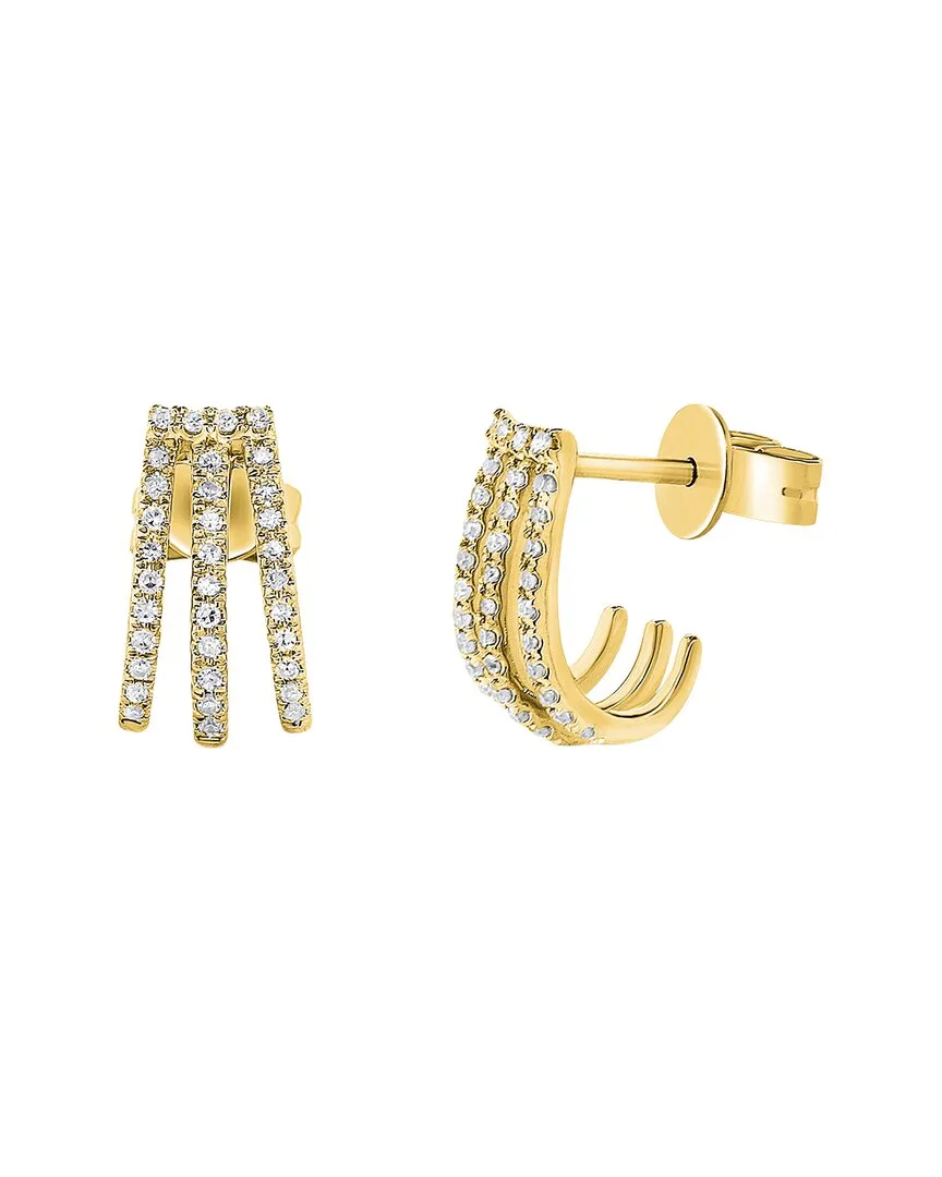 14K 0.18 ct. tw. Diamond Huggie Earrings