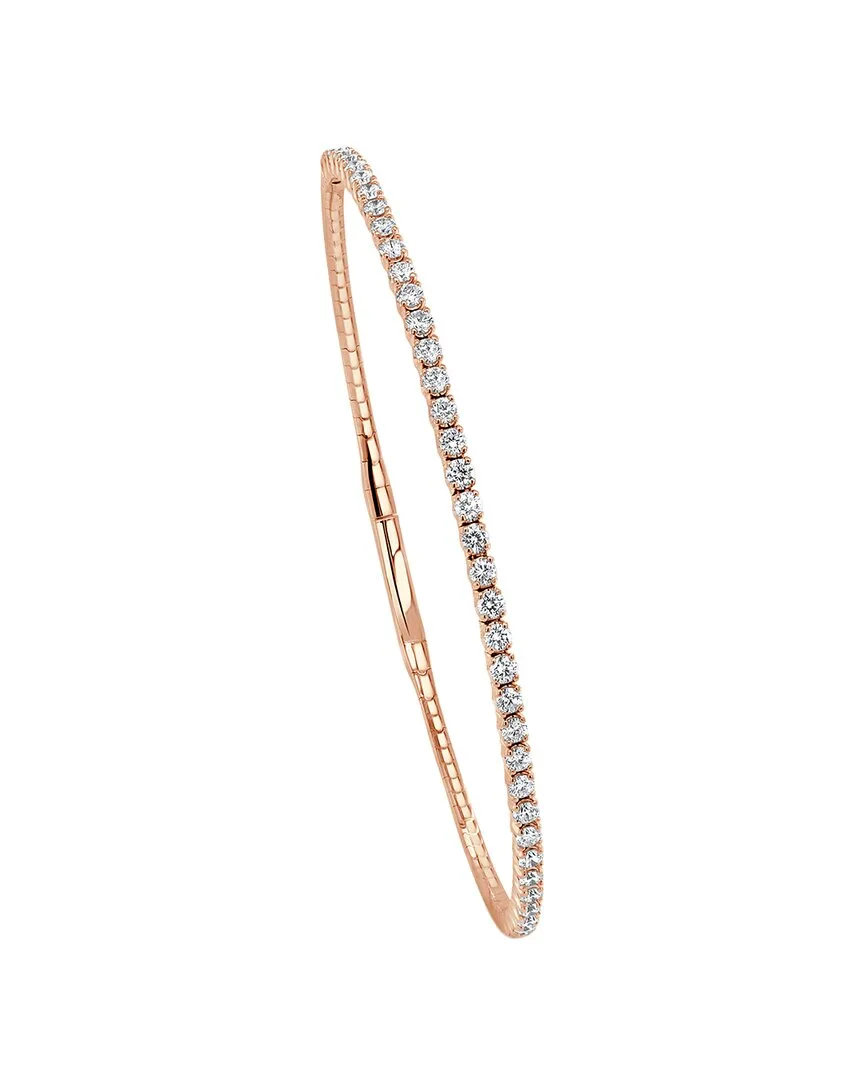 14K Rose Gold 1.00 ct. tw. Diamond Flexible Bangle