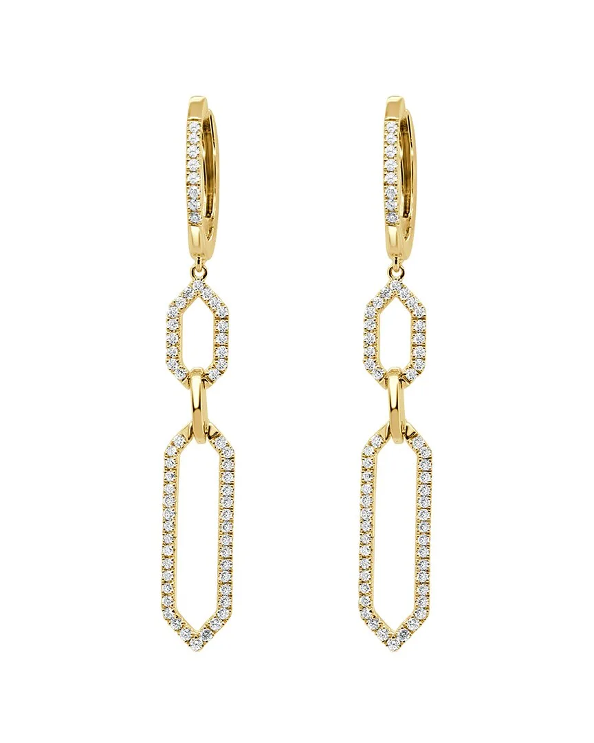 14K 0.43 ct. tw. Diamond Link Drop Earrings by Sabrina Designs