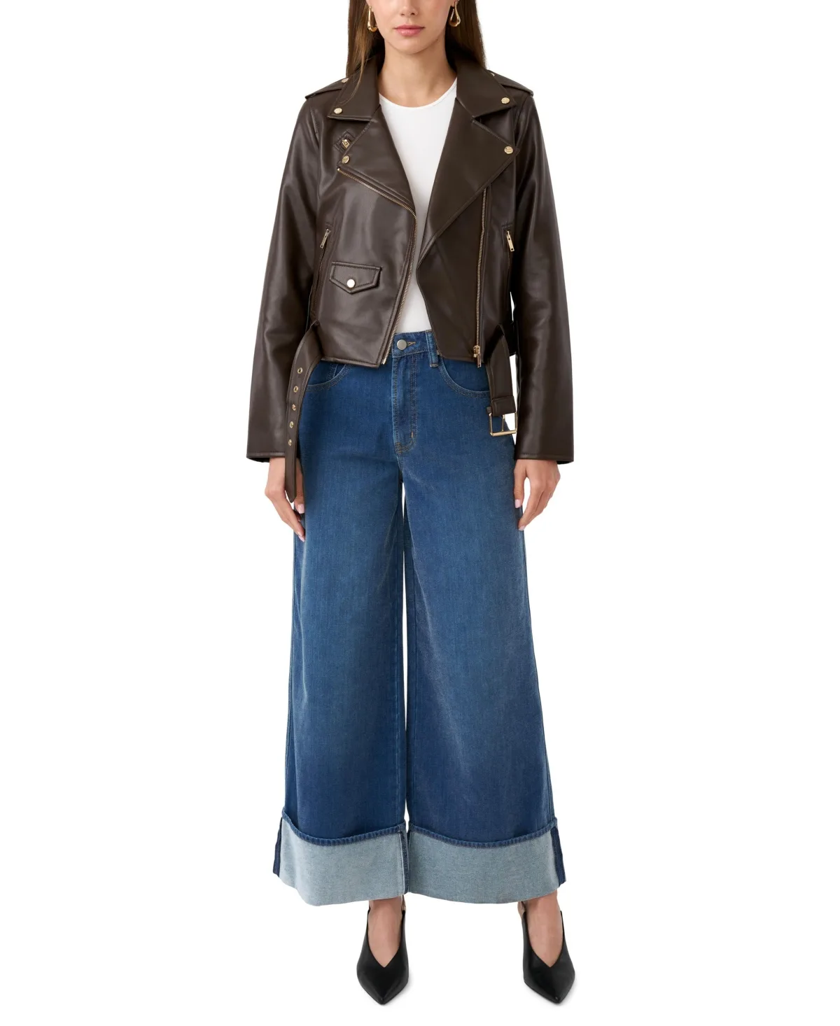 Chenille Cuff Wide Leg Jean by Rebecca Minkoff