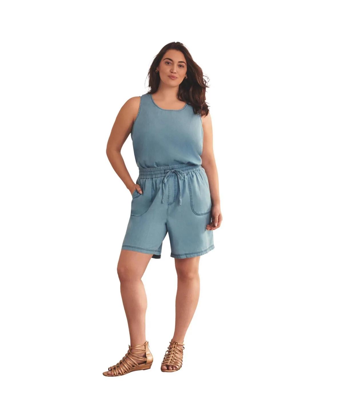 Wide-Leg Drawstring Short by Avenue