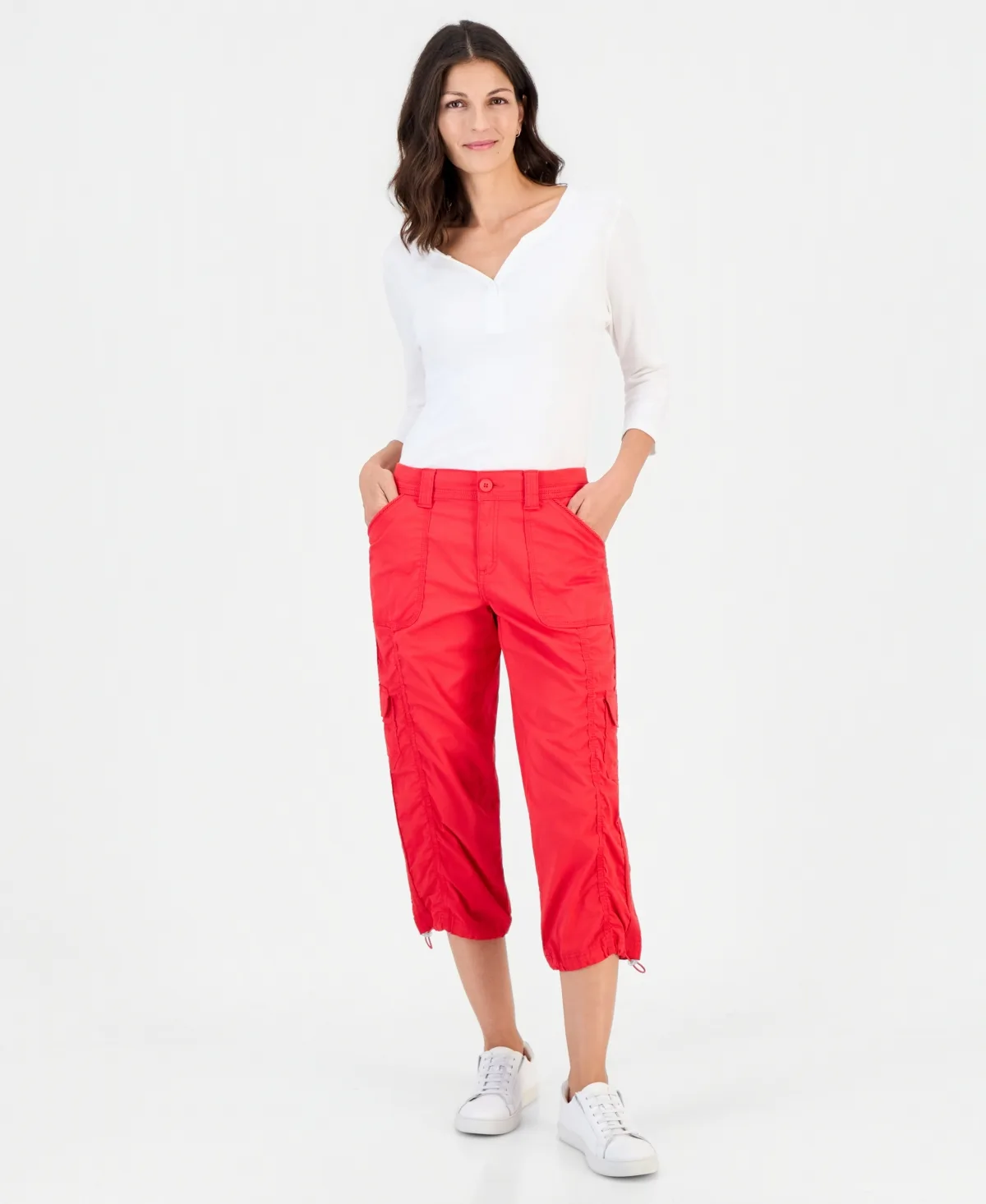 Mid-Rise Cargo Capri Pants by Style & Co