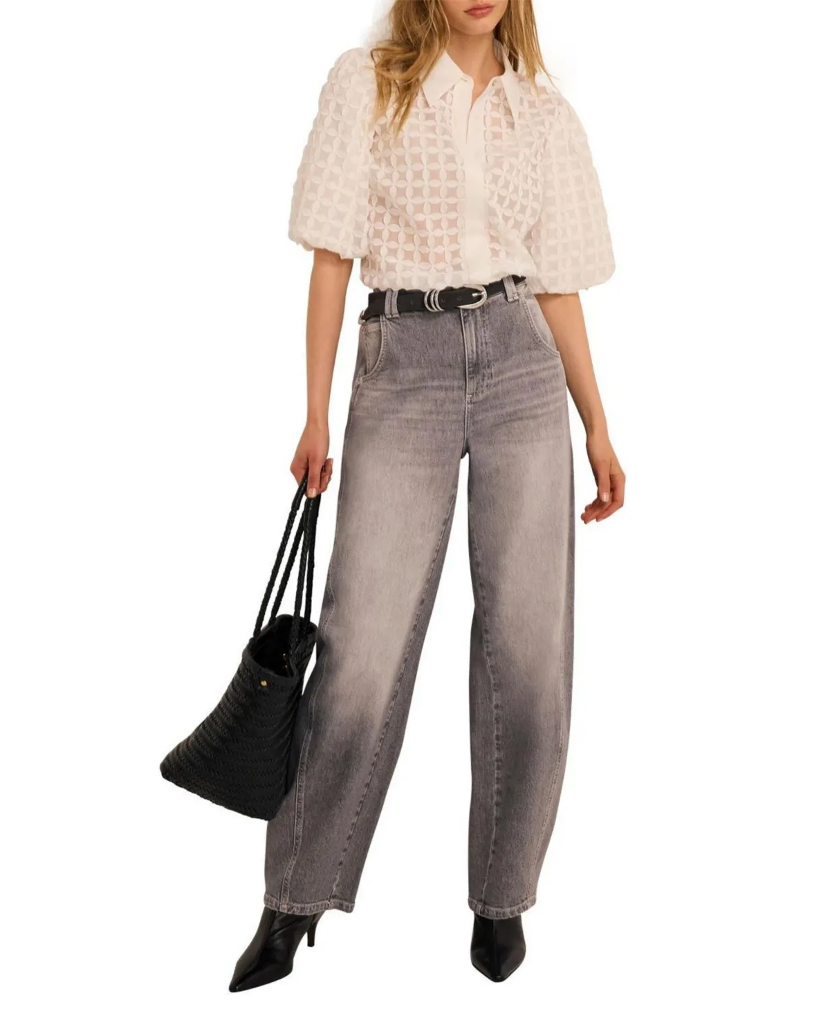 Relaxed Ultimate Full Length Barrel Jeans by Mint Velvet