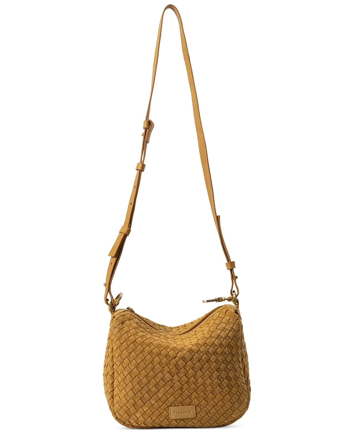 Carrie Suede Woven Small Crossbody Handbag by Ecotorie