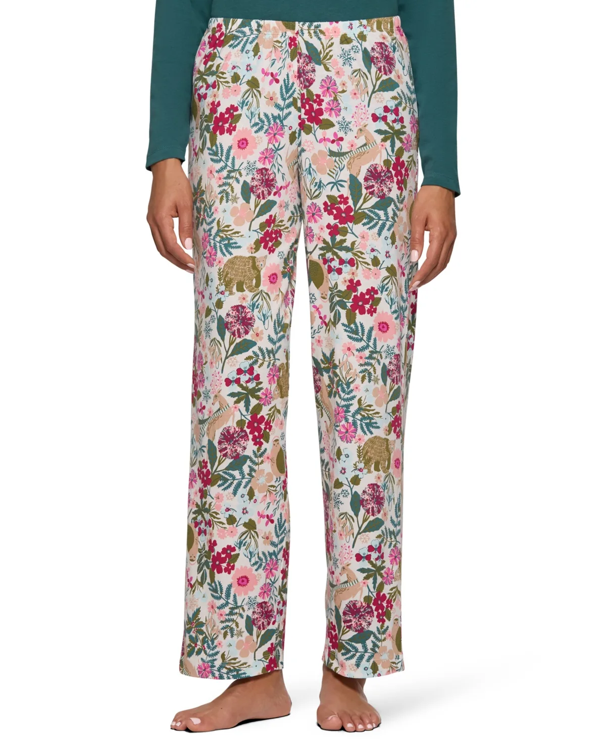 Winter Wilderness Floral-Print Relaxed-Fit Long Pajama Pants