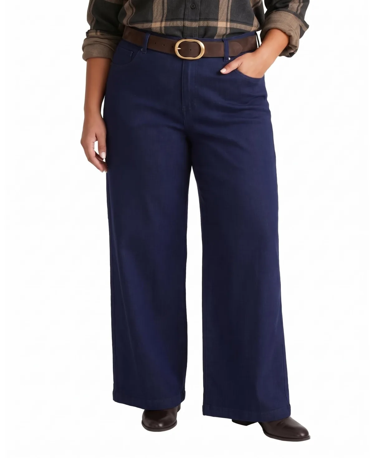 Taylor Comfort Denim High-Rise Wide-Leg Trouser Jeans
