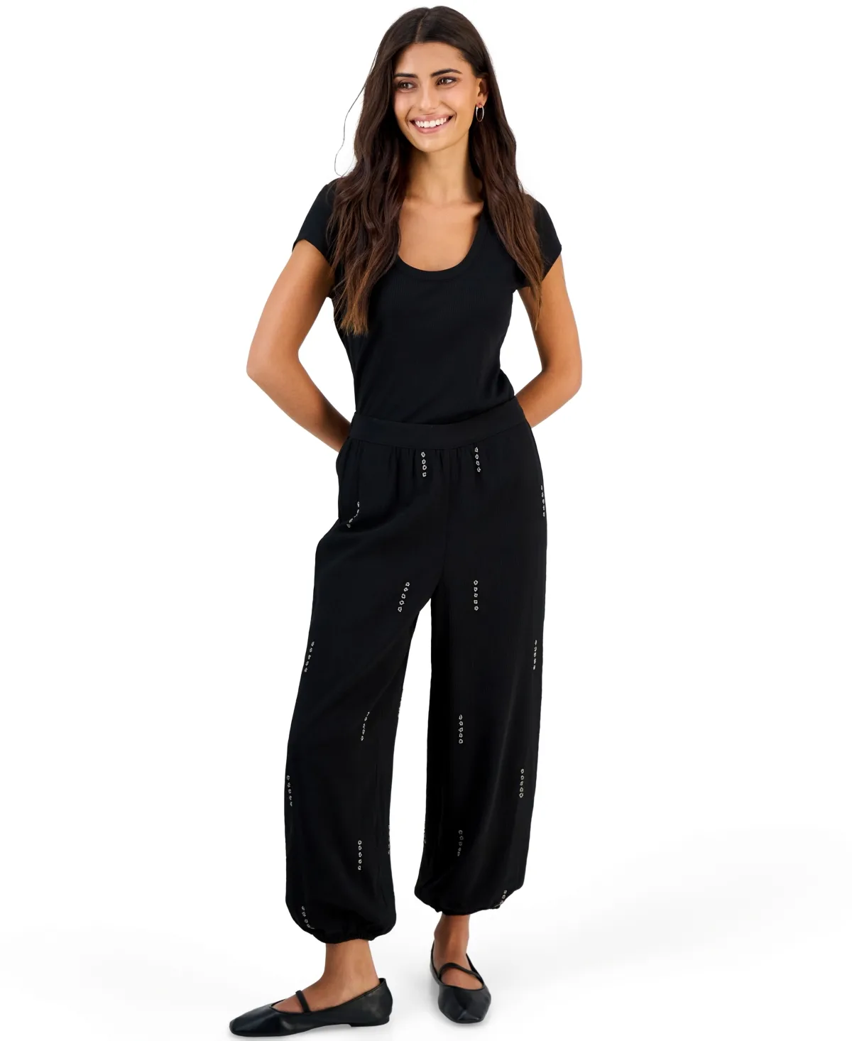 Pull-On Beaded Balloon Pants by And Now This