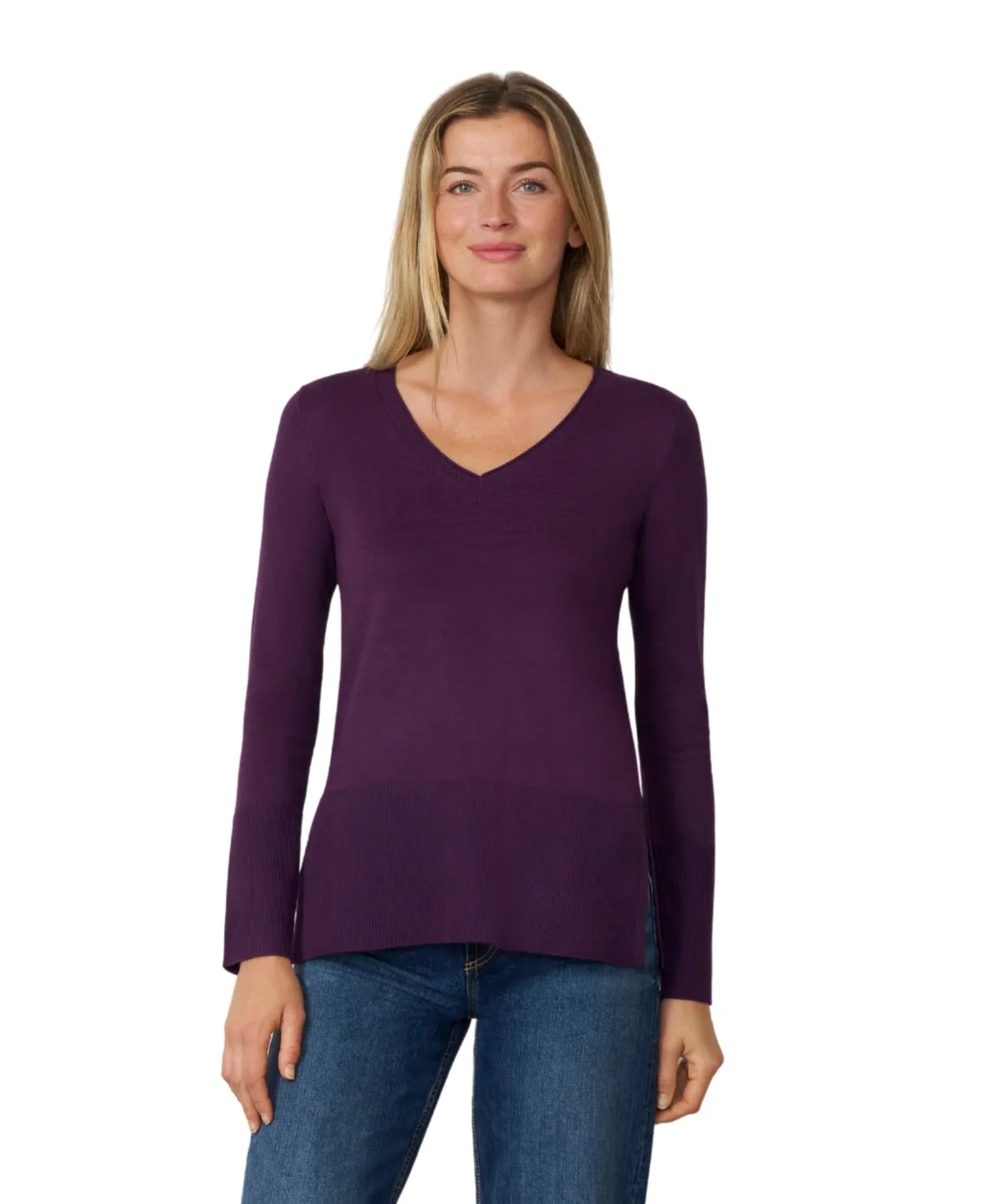 Melissa V-Neck Rib Trim Sweater by PAIGE
