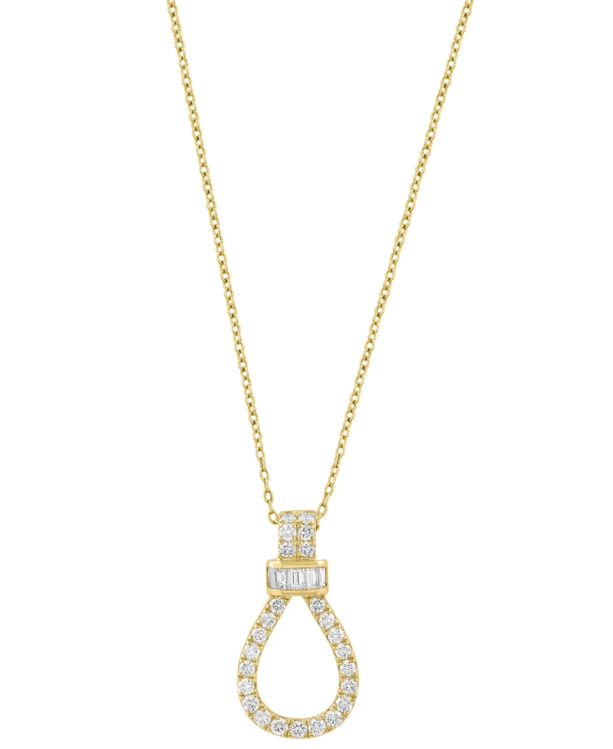 Baguette Diamond Pendant (5/8 ct. t.w.) in 14K Yellow Gold by Effy Collection