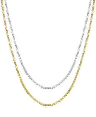 Box Link Chains in Gold or Silver Plate in 18 or 24 by And Now This