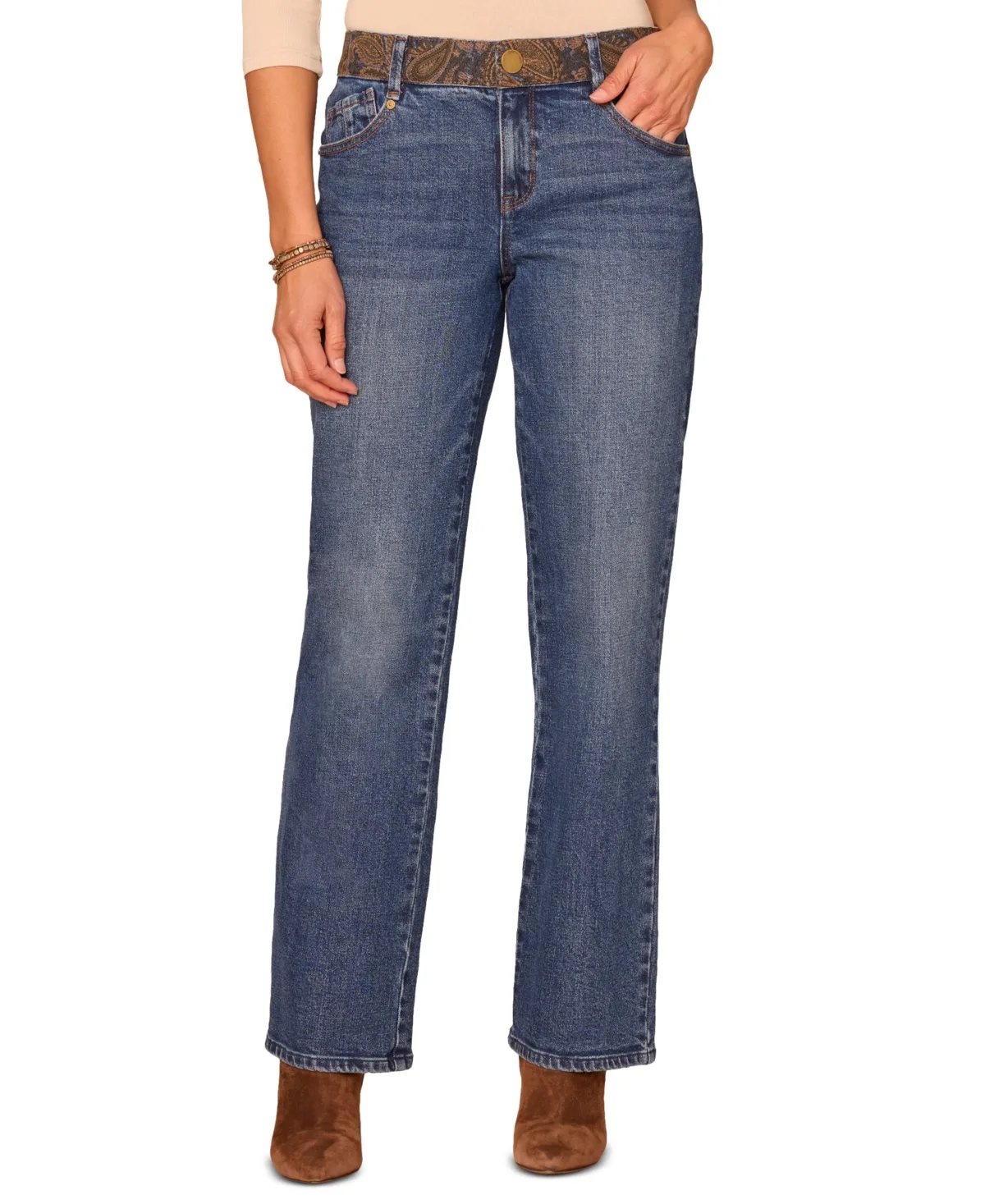 Absolution Mid-Rise Straight-Leg Jeans by Democracy