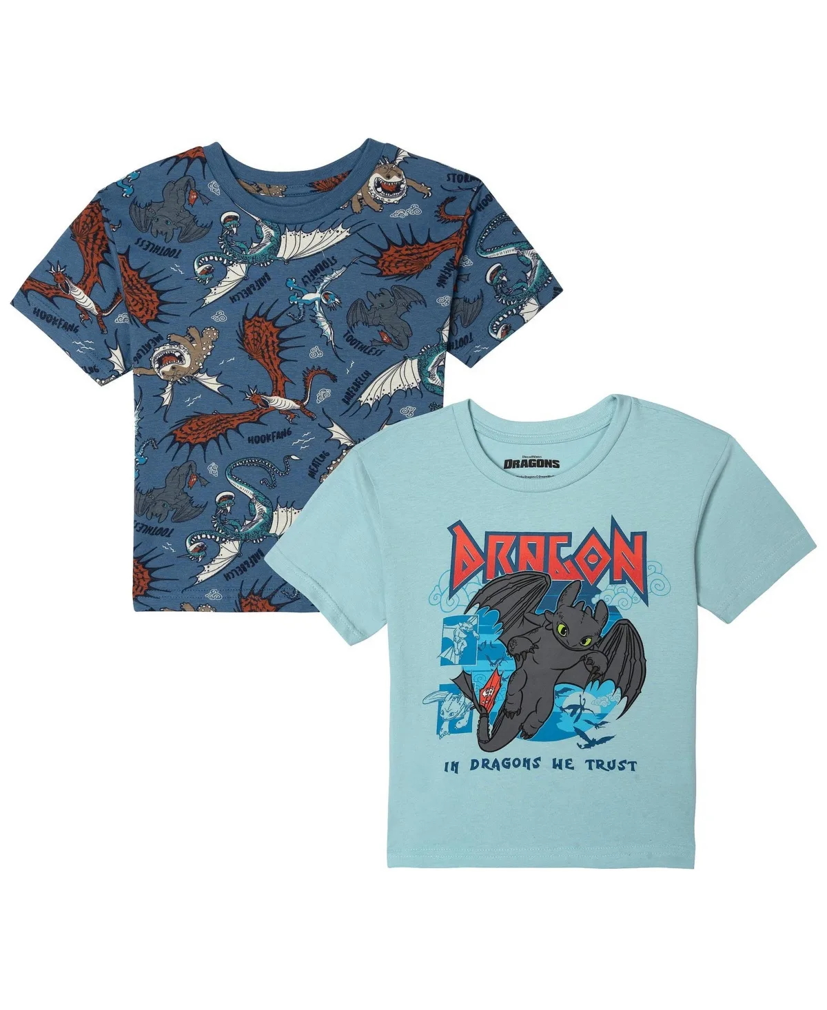 How to Train Your Dragon Toothless Cotton Jersey T-Shirts, 2-Pack by Dragon